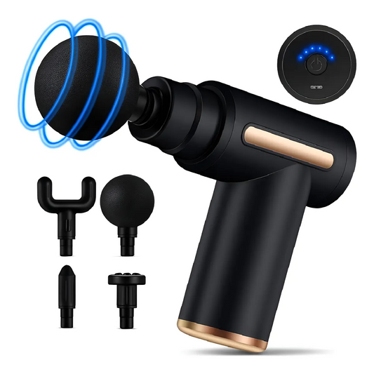 Pistola De Masaje Eléctrica De Tejido Profundo Color Negro