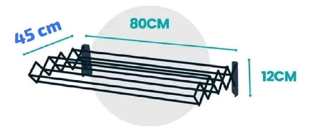 Tender Plegable De Pared De Acero Reforzado Color Gris