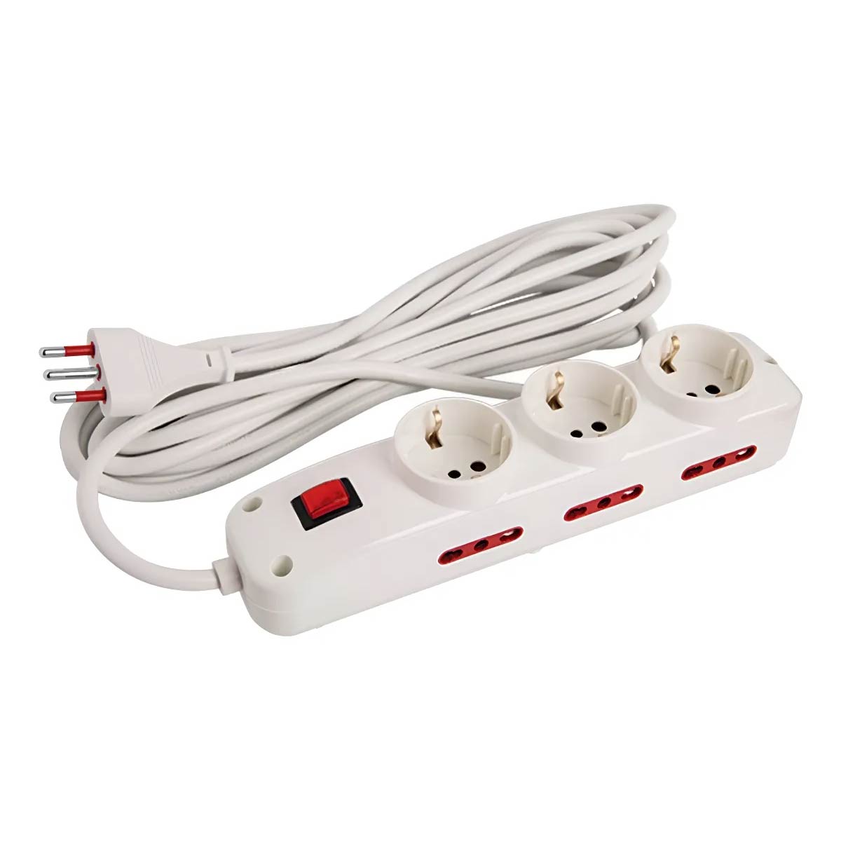 Alargue Zapatilla 3 Schuko + 6 Modular 3 m Conatel