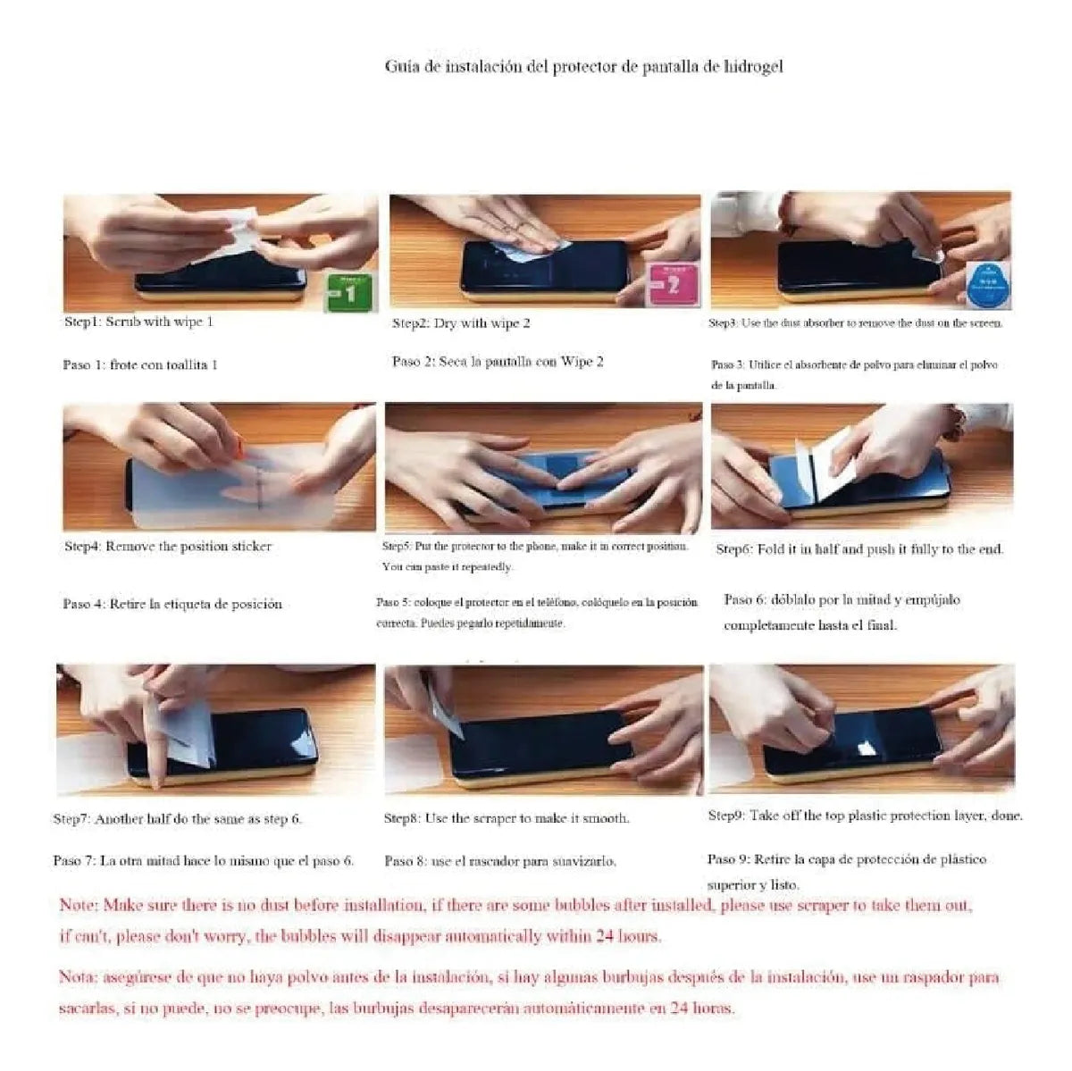 Lamina Hidrogel Anti EspĂa Mate Full Cover Para Todos los modelos Samsung