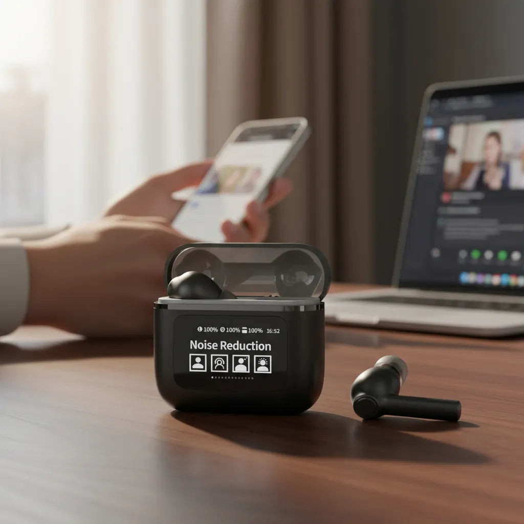 Auriculares Bluetooth YW09 con Pantalla LCD Táctil