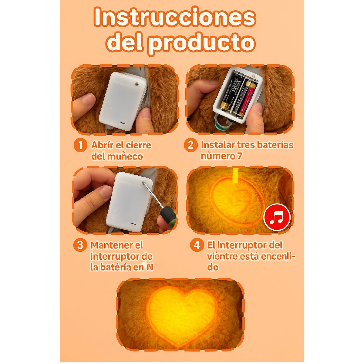 Peluche Capibara Respira Relajante Ansiedad Suave Tierno