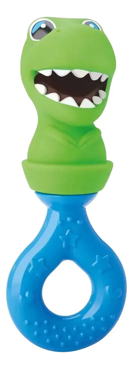 Juego Sonajero Mordedor Ideal Para Bebes Verde Dinosaurio
