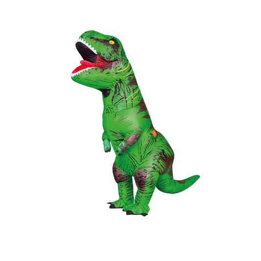 Disfraz Dinosaurio T Rex Inflable + Inflador Cotillón Adulto