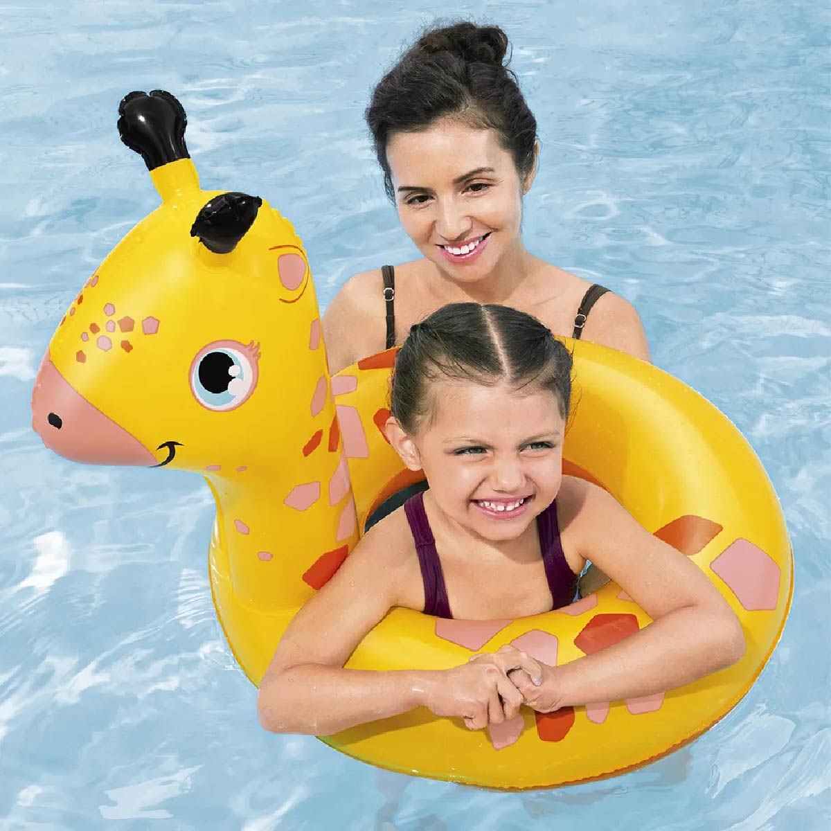 Salvavidas Inflables Flotador De Aro Para Niños Jirafa - Amarillo