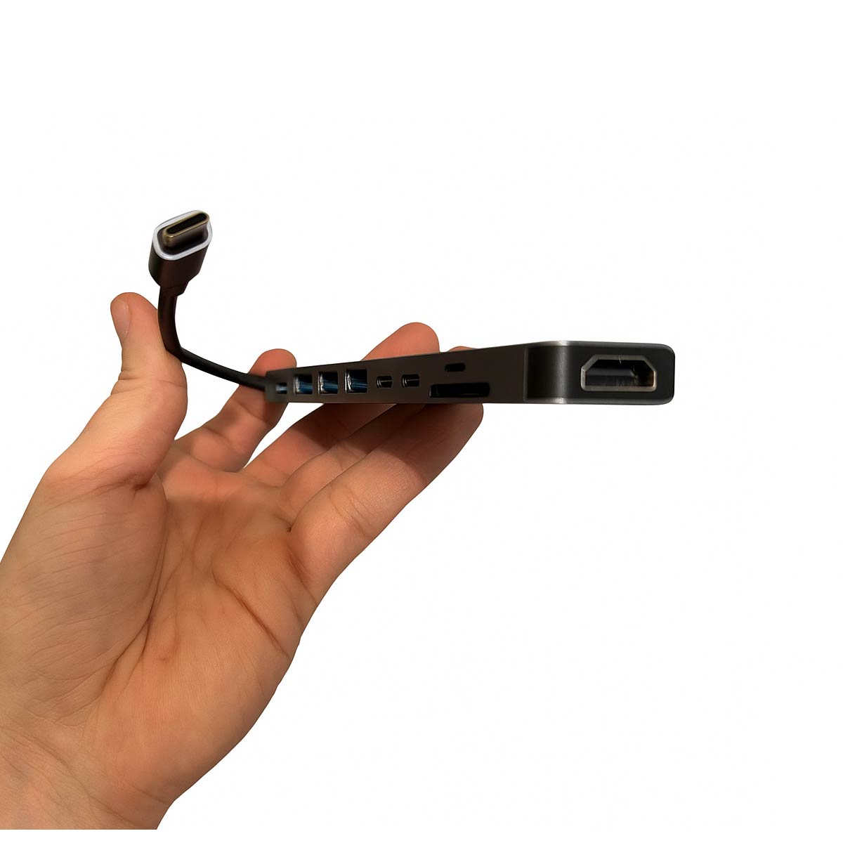 Adaptador Hub Usb Tipo C 8 En 1 Con Hdmi 4k Y Pd 100w - Gris