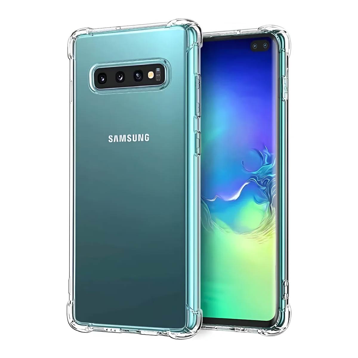 Protector Transparente AntiShock Con Bordes Reforzados Para Samsung S10 Plus