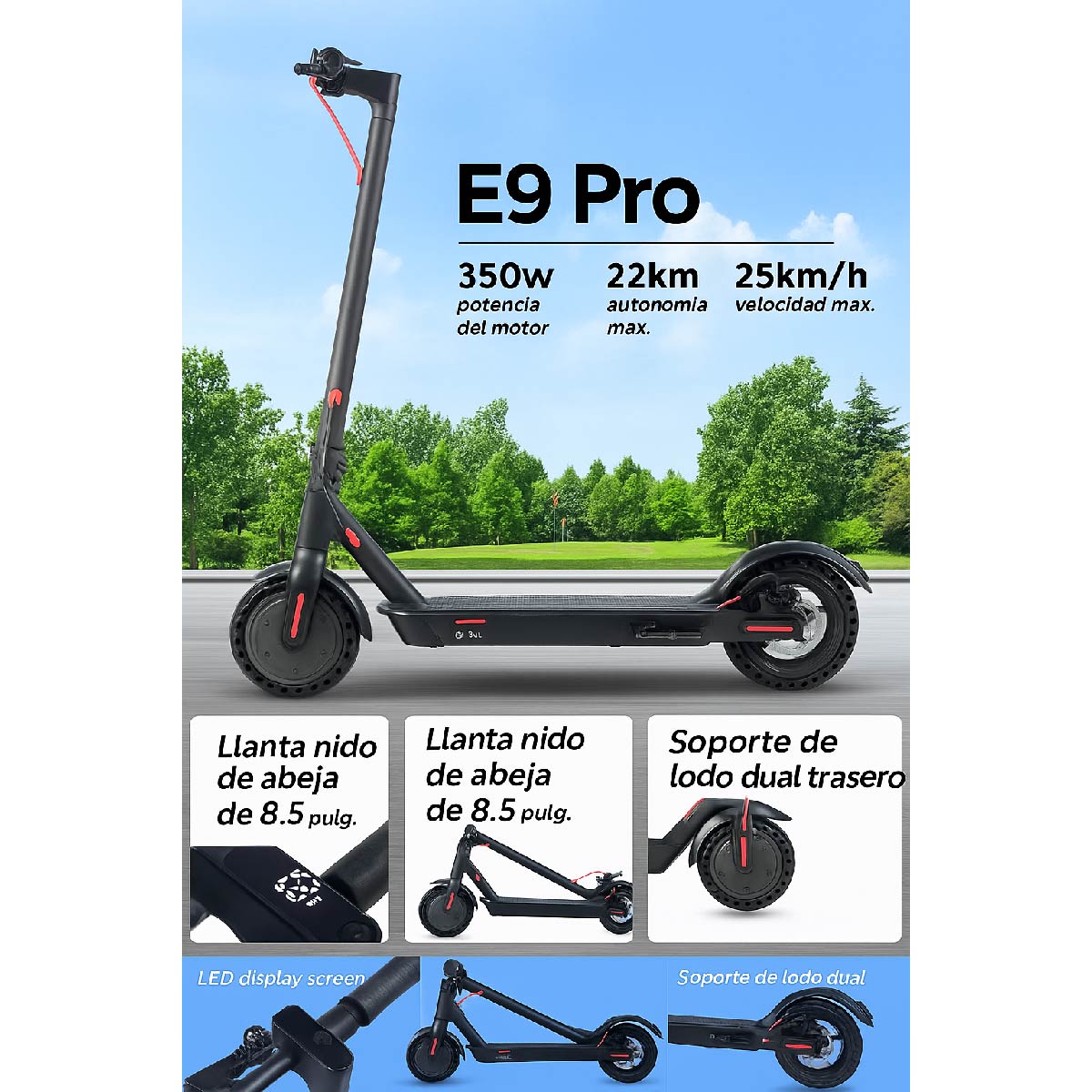 Monopatin Electrico Scooter Chill 350w 8.5 Adultos