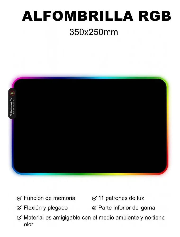 Mouse Pad Alfombrilla Gamer Rgb Led Usb