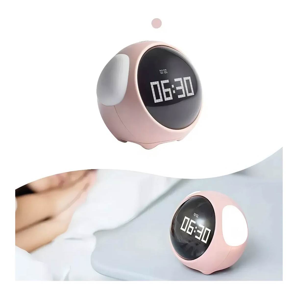Reloj De Mesa Digital Alarma Emoji Alarm Clock Colores