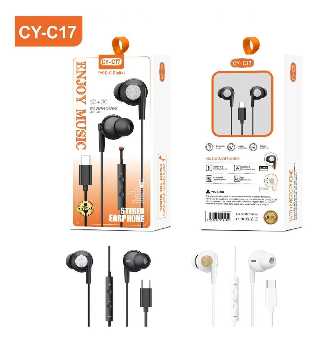 Auriculares Tipo C In Ear Hi-fi Estéreo Con Mic + Control