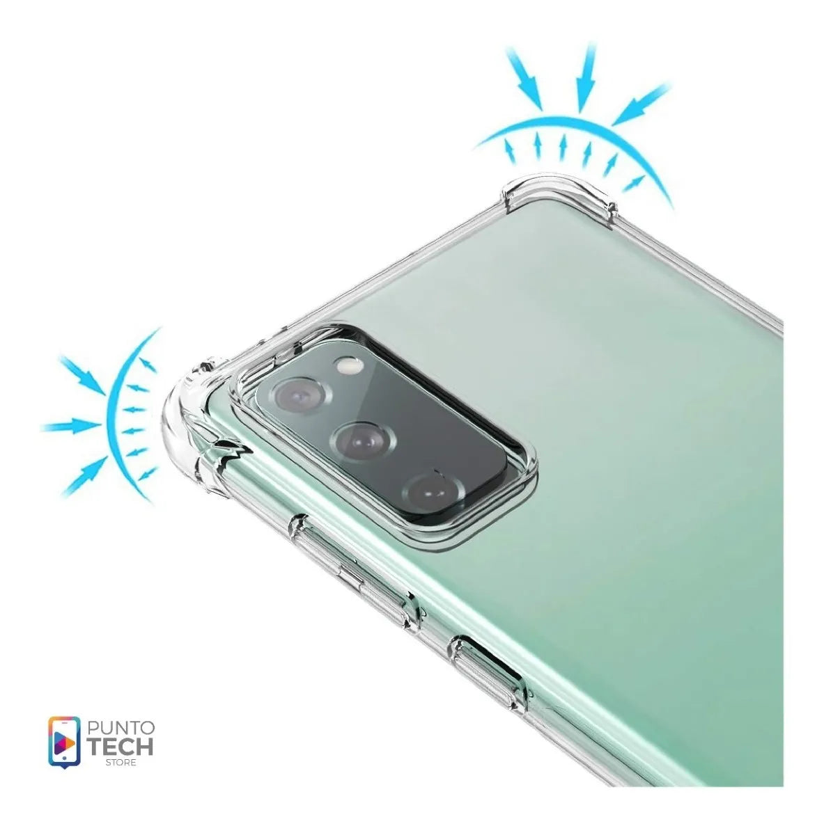 Protector Antishock Transparente Para Samsung S20 Fe Bordes reforzados