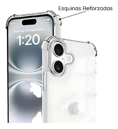 Carcasa Transparente Antishock Con Bordes Reforzados Para iPhone 17 Pro Max
