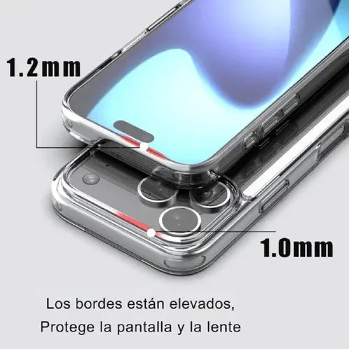 Carcasa Transparente Antishock Con Bordes Reforzados Para iPhone 17 Pro Max