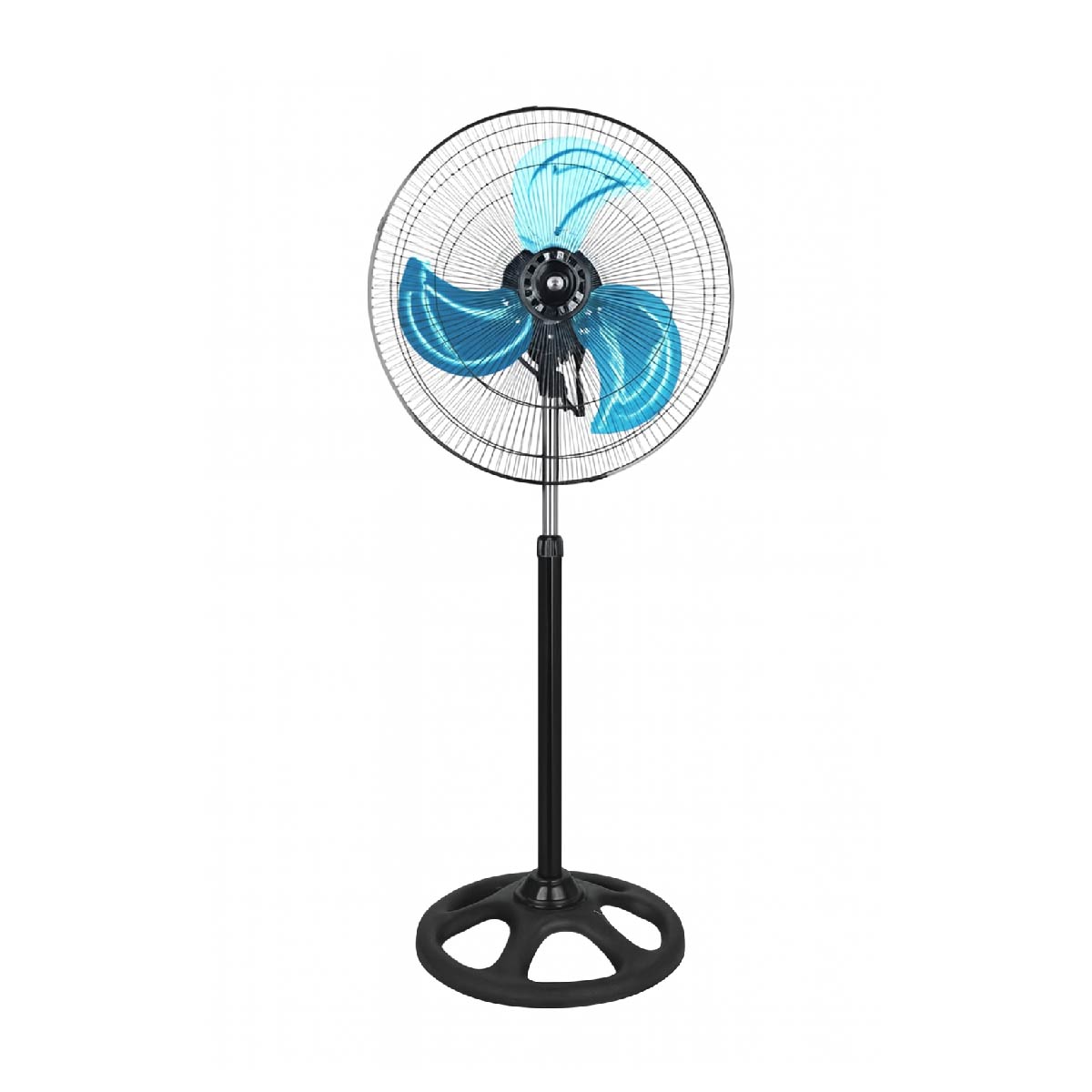 Ventilador Turbo Con 3 Aspas De Metal Plateado Estructura