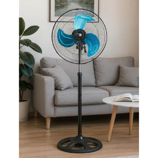 Ventilador Turbo Con 3 Aspas De Metal Plateado Estructura