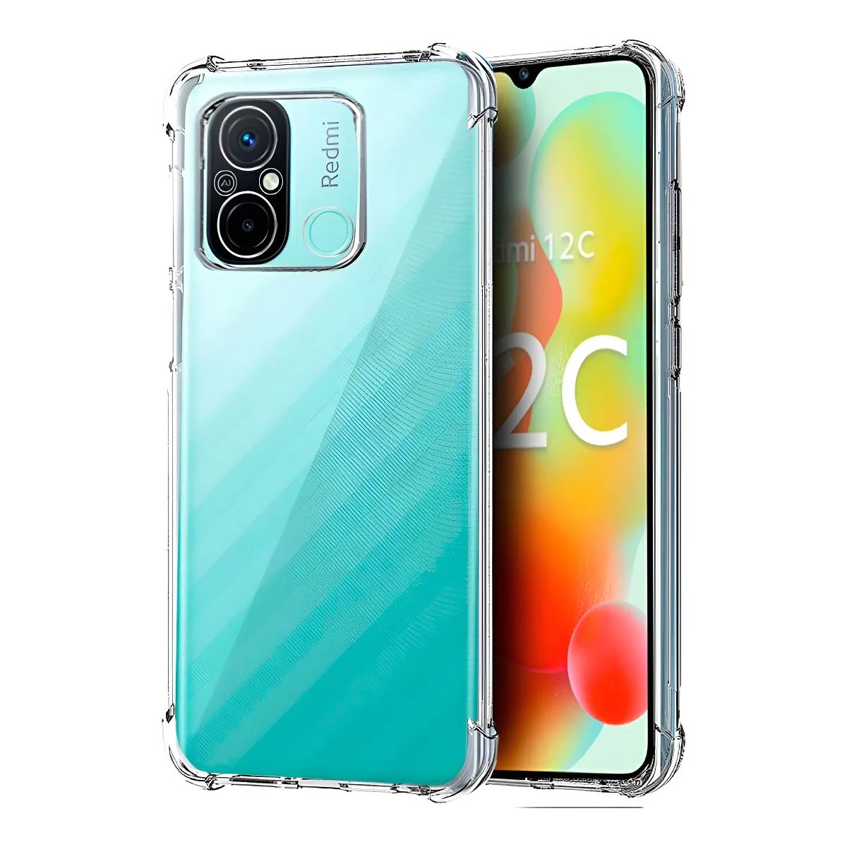 Protector Transparente AntiShock Con Bordes Reforzados Para Xiaomi Redmi 12C