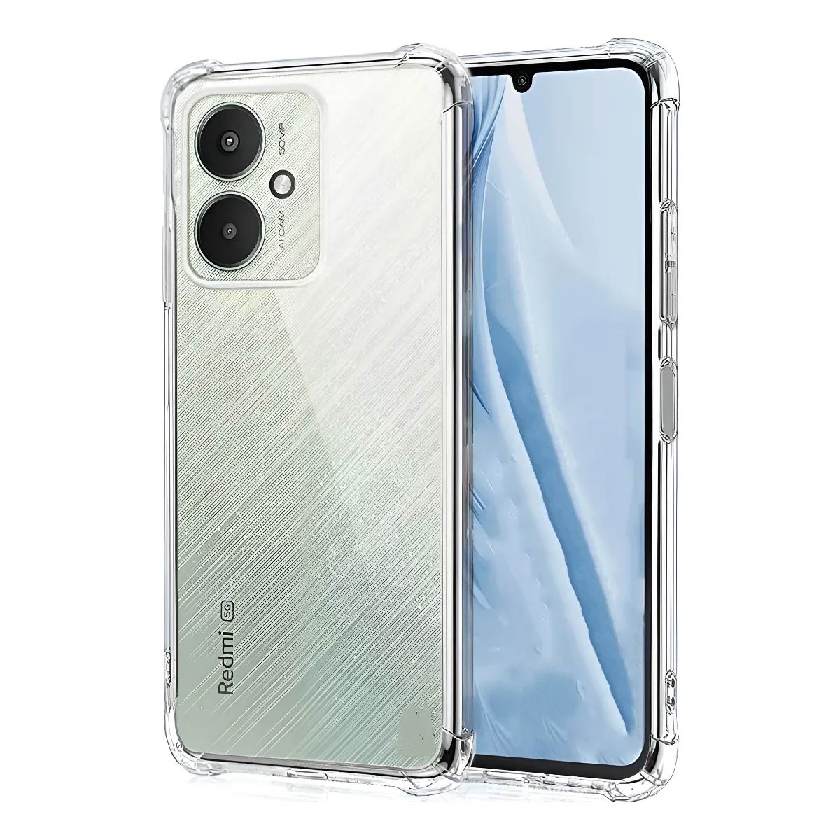 Protector Transparente AntiShock Con Bordes Reforzados Para Xiaomi Redmi 13C