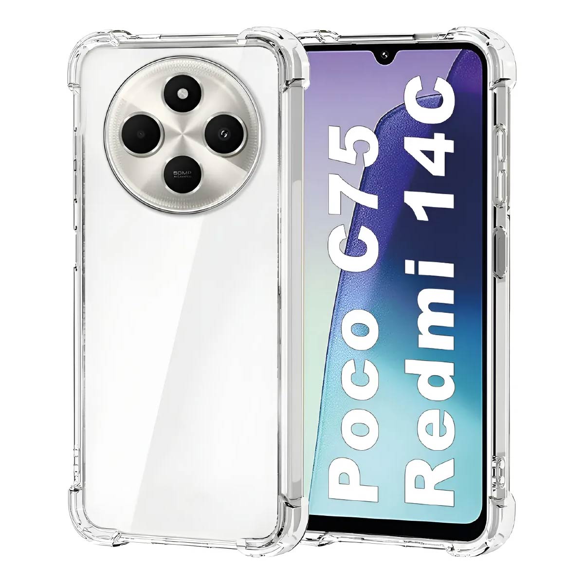 Protector Transparente AntiShock Con Bordes Reforzados Para Xiaomi Redmi 14c