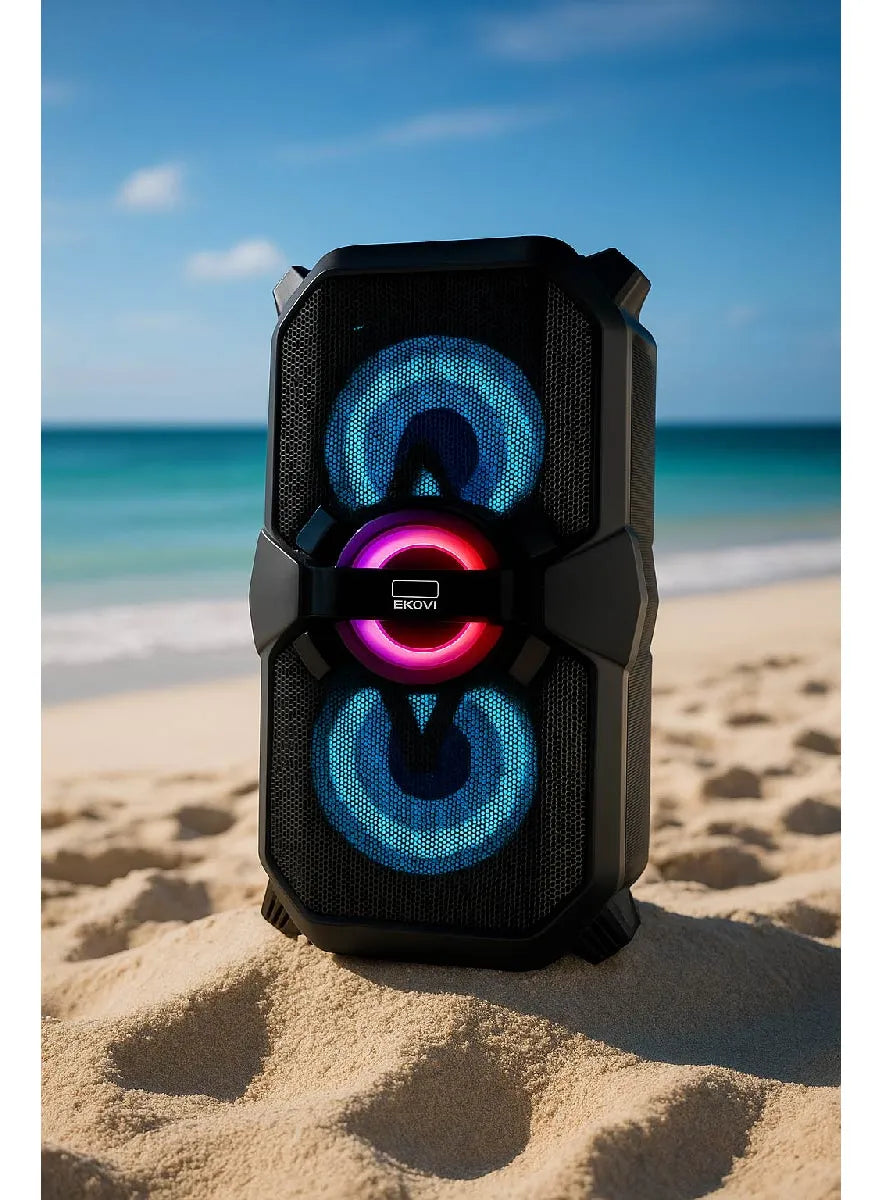 Parlante Bluetooth Ekv-pa-03 20w 2 X 26.5 3000 Mah Premium