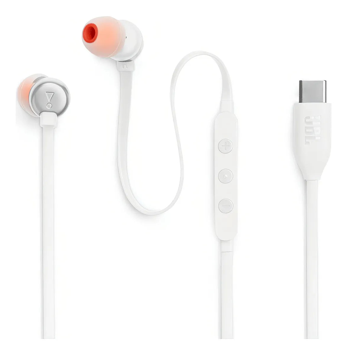 Auriculares USB C con cable Jbl Tune 310c, micrófono integrado, color blanco
