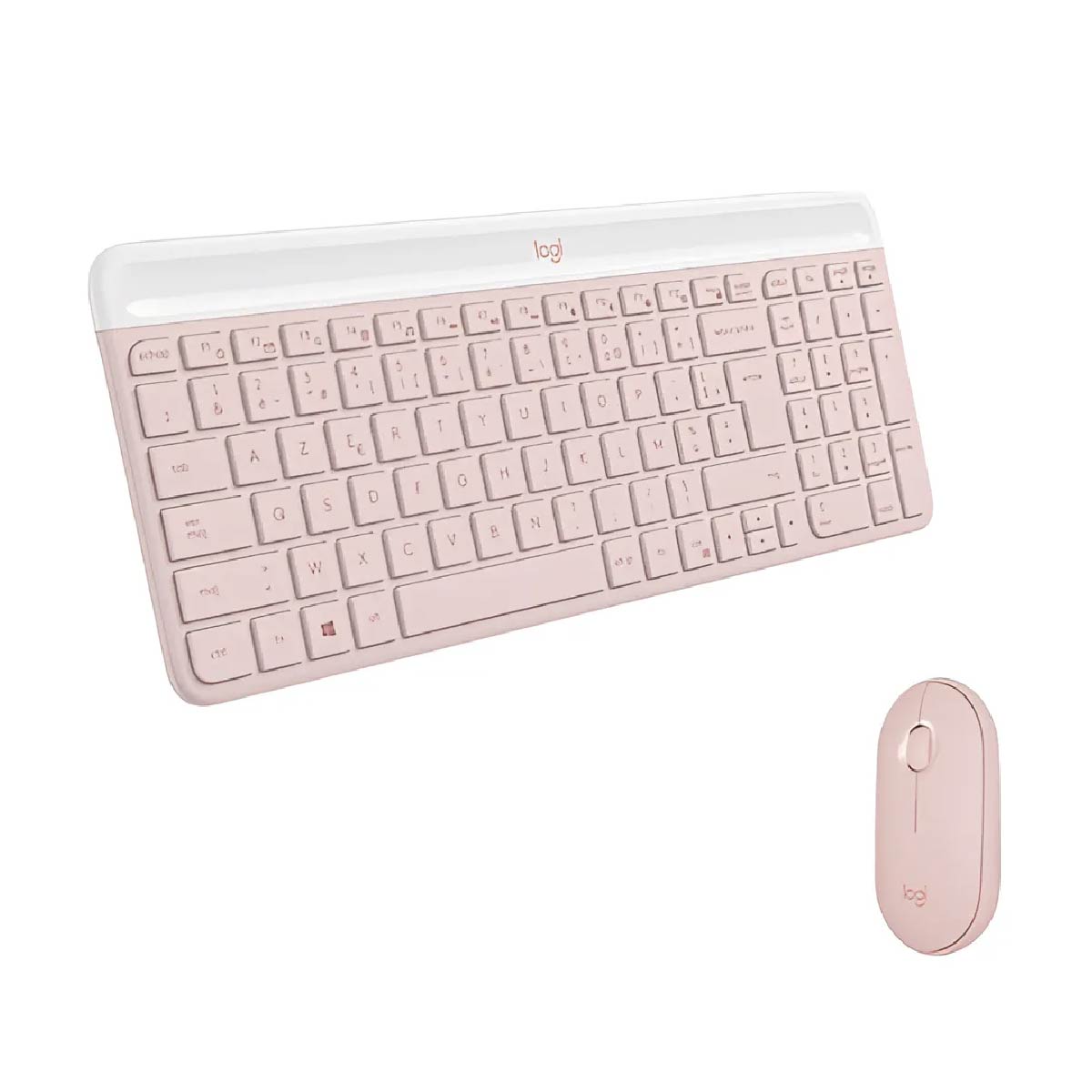 Teclado Y Mouse Combo Inalámbrico Logitech Rosa Español MK470