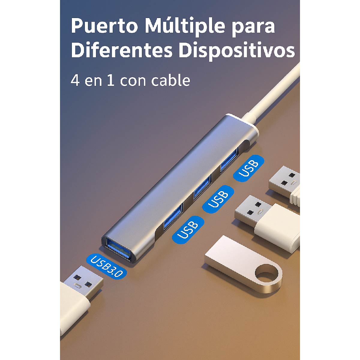 Hub Multiplicador De Puertos Usb 4 Puertos Usb 3.0