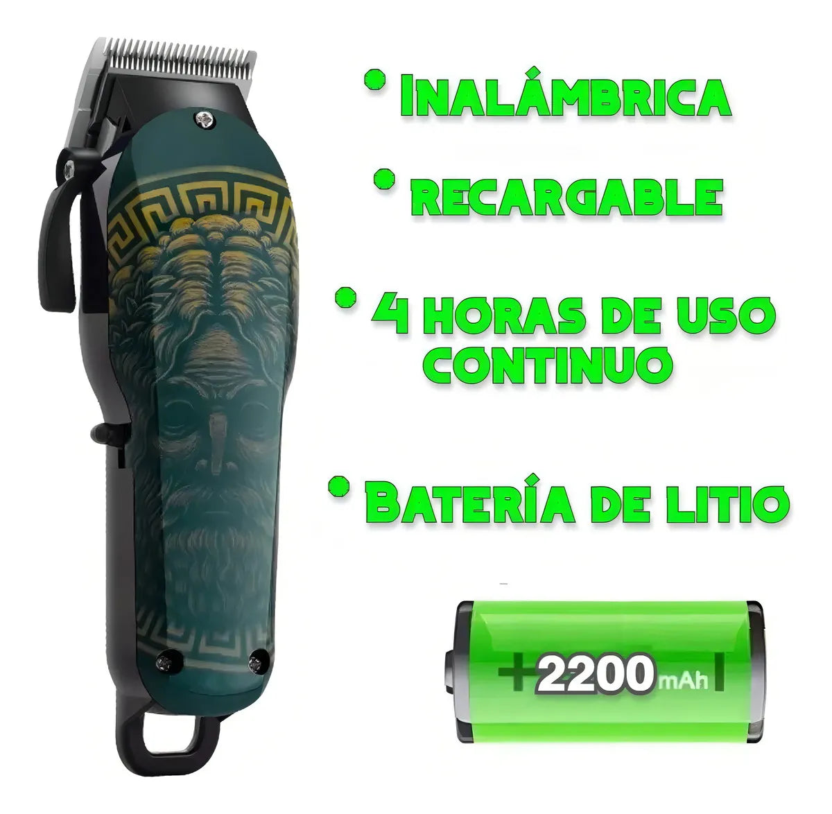 Cortadora De Pelo Kemei Professional Km-735 Inalámbrica Recargable Usb