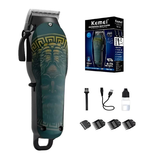 Cortadora De Pelo Kemei Professional Km-735 Inalámbrica Recargable Usb