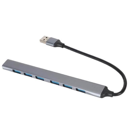 Hub Usb 3.0 De 7 Puertos Alta Velocidad Y Diseño Premium - Plateado