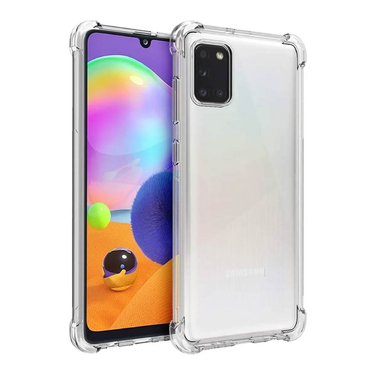 Protector Transparente AntiShock Con Bordes Reforzados Para Samsung A03S
