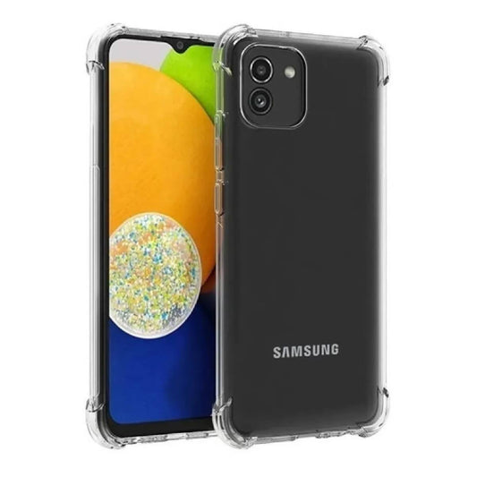 Protector Transparente AntiShock Con Bordes Reforzados Para Samsung A03