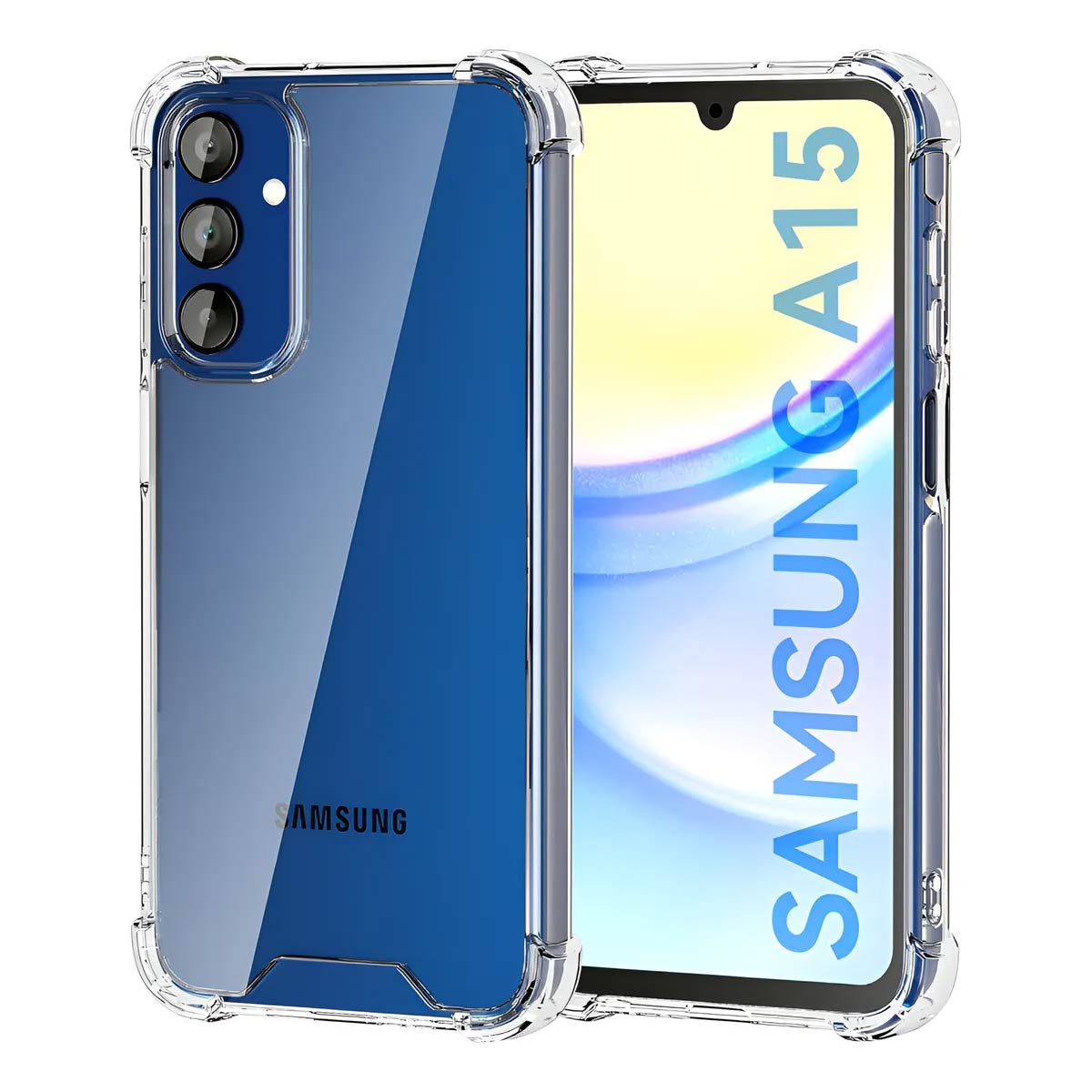 Protector Transparente AntiShock Con Bordes Reforzados Para Samsung A15
