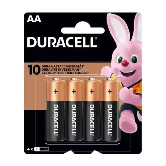 Pilas Alcalinas Duracell Mn1500 AA Lr6 1.5v 4 Unidades