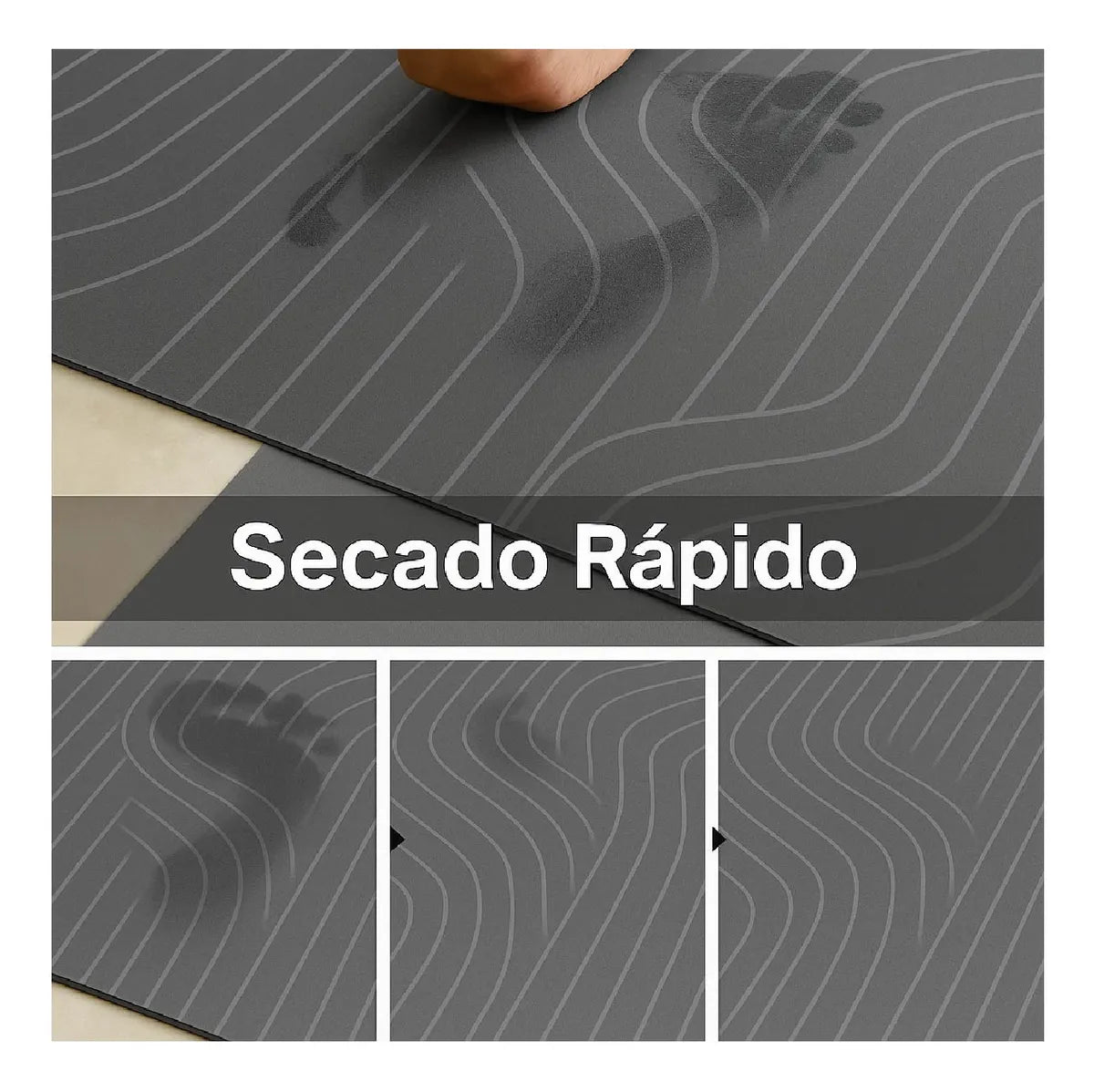 Alfombra Super Absorbente Secado Rápido Rígida De Diatomita