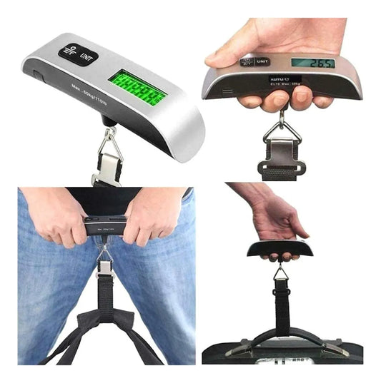 Balanza Digital Portátil Para Viaje Valijas Max 50 Kg A Pila