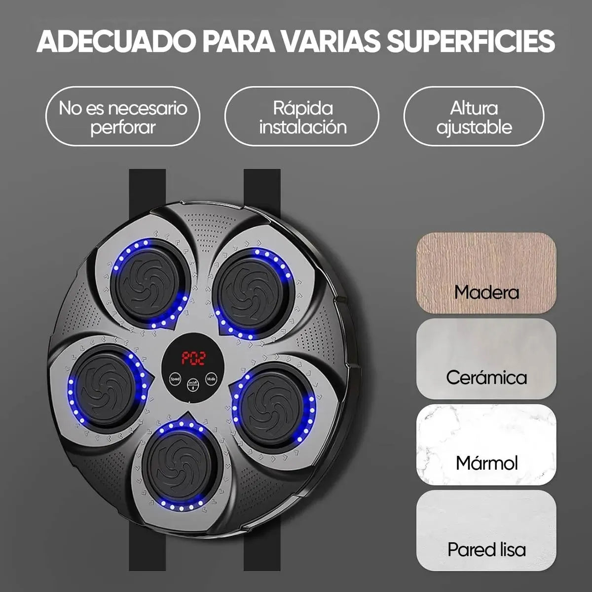 Maquina Boxeo Bluetooth Inteligente Musical Entrenamiento