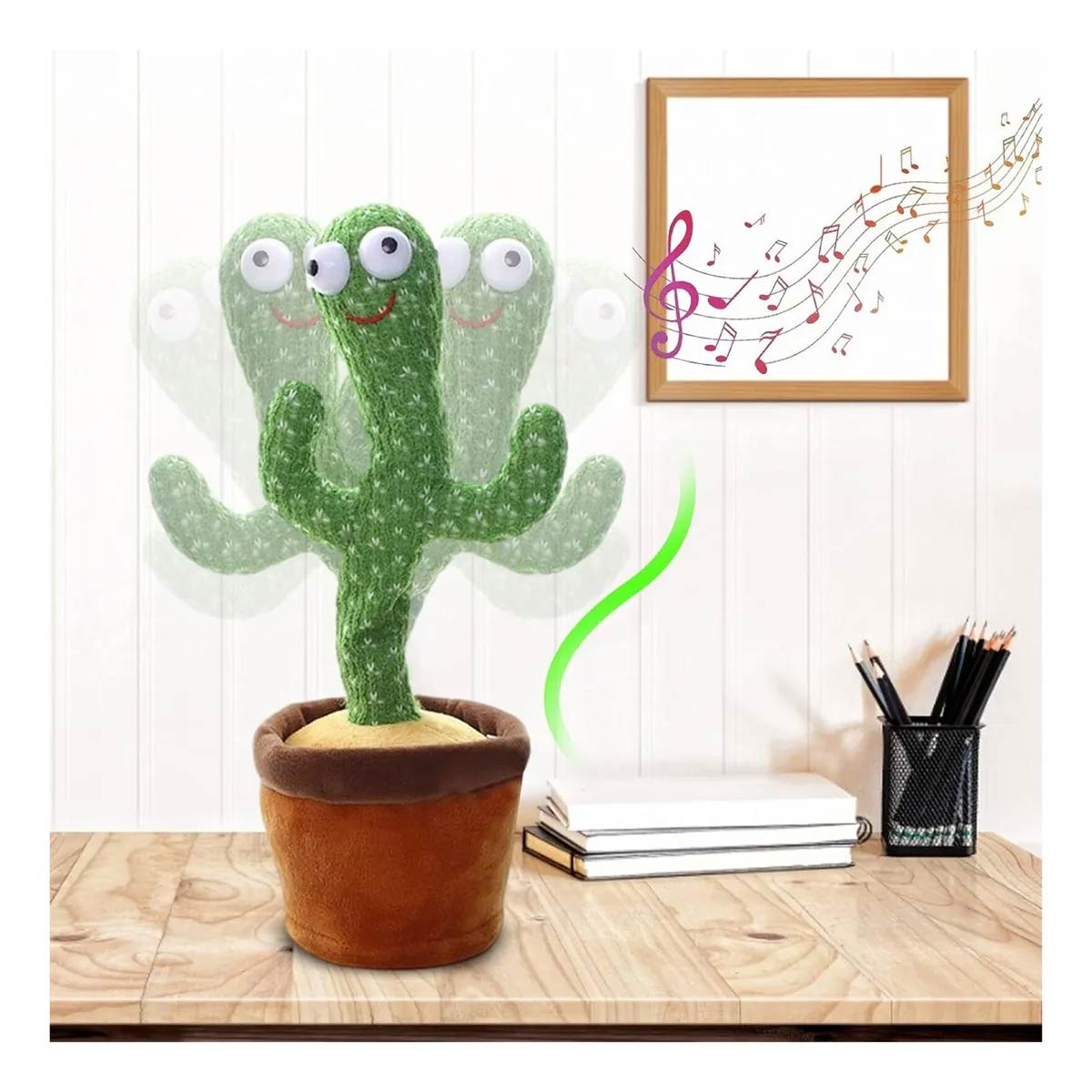 Cactus Planta Juguete Bailarin Baila Canta Habla Luces Usb