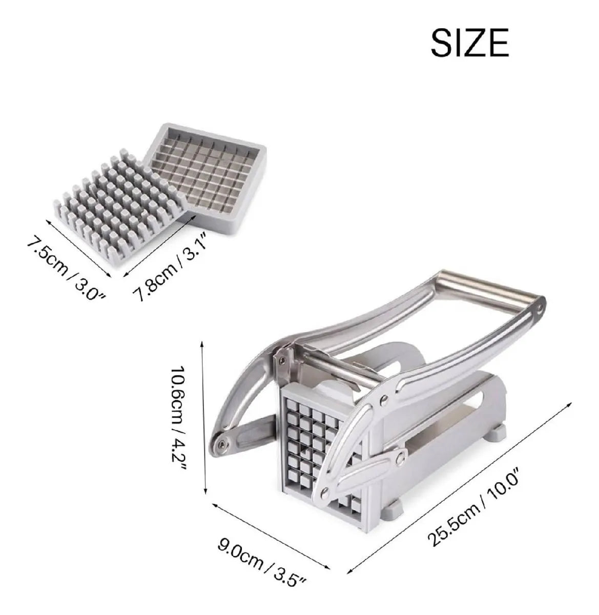 Cortador De Papas Fritas En Acero Inox - Bastones Vegetales