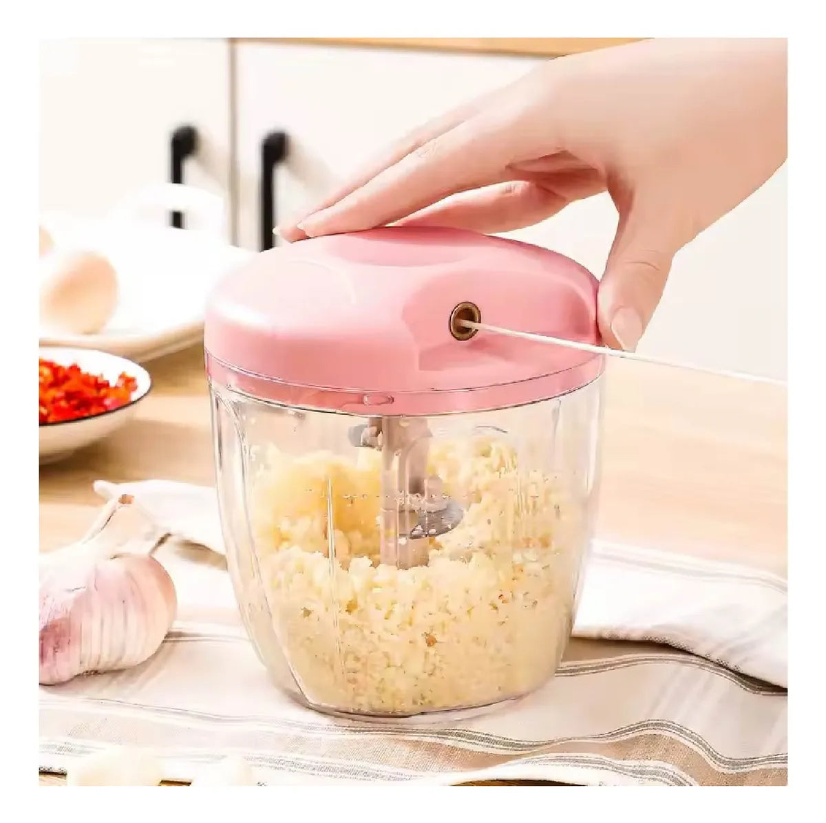 Cortador Procesador Manual De Alimentos Frutas Verduras