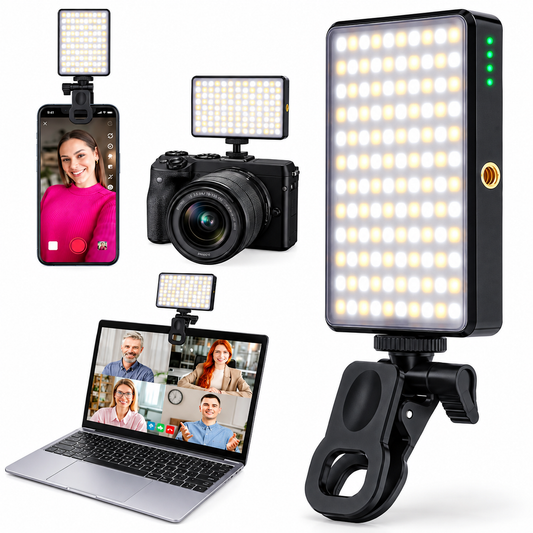 Luz Selfie Clip Celular Recargable Laptop Led Telefono