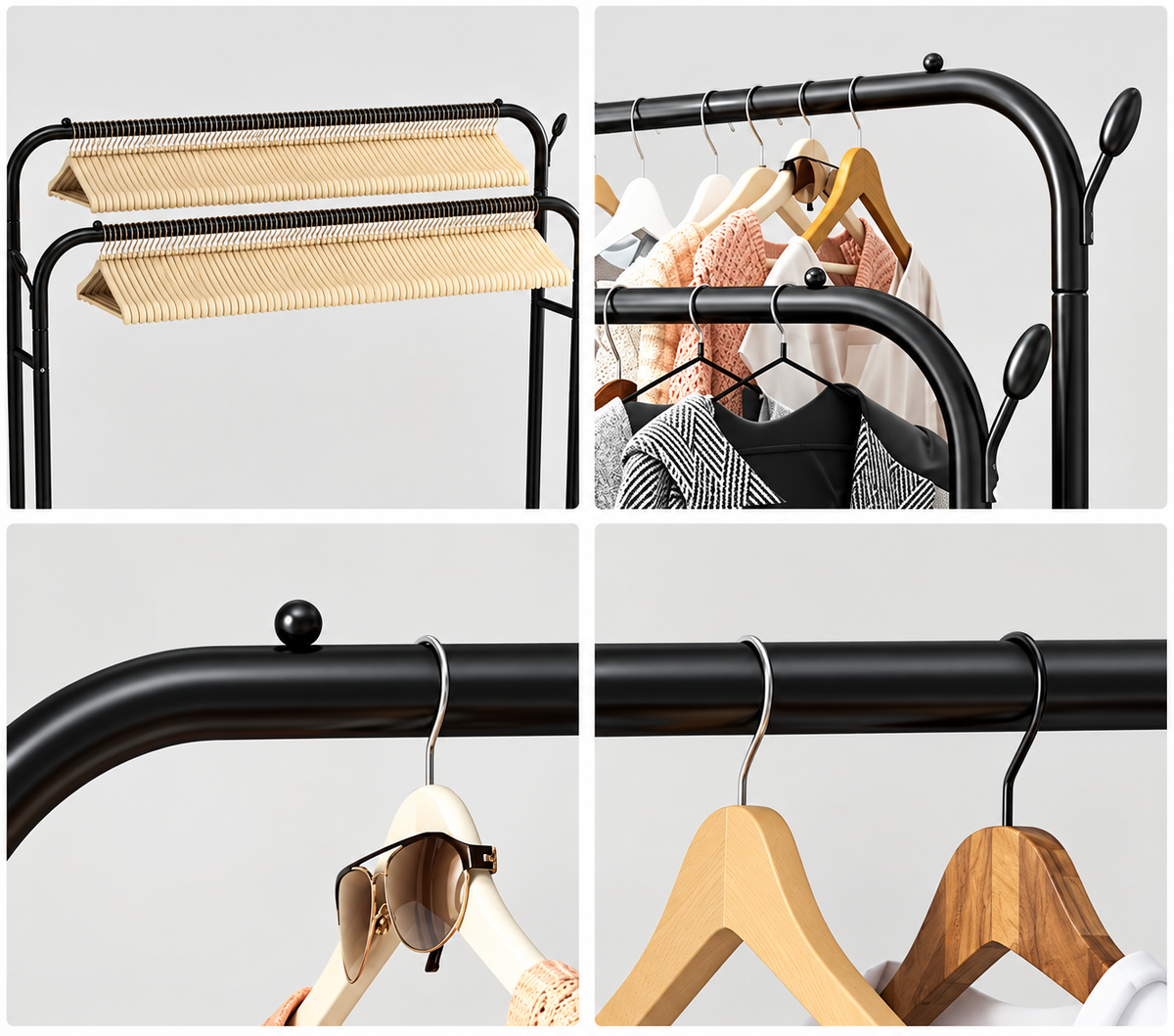Perchero Organizador Ropa Calzado Doble Armado Facil Premium