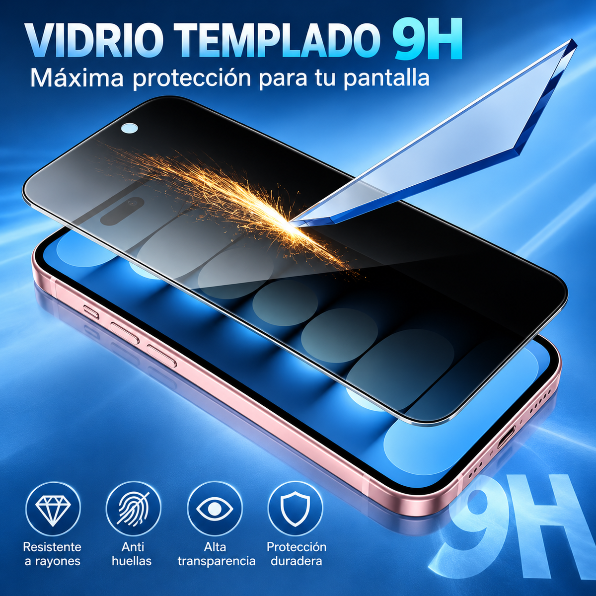 Vidrio Templado Privacidad Para iPhone - Anti Espía varios modelos
