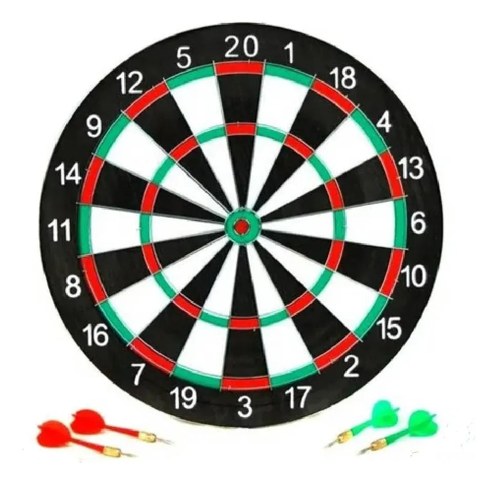 Juego De Dardos Tiro Al Blanco Tablero Reversible 29 Cm