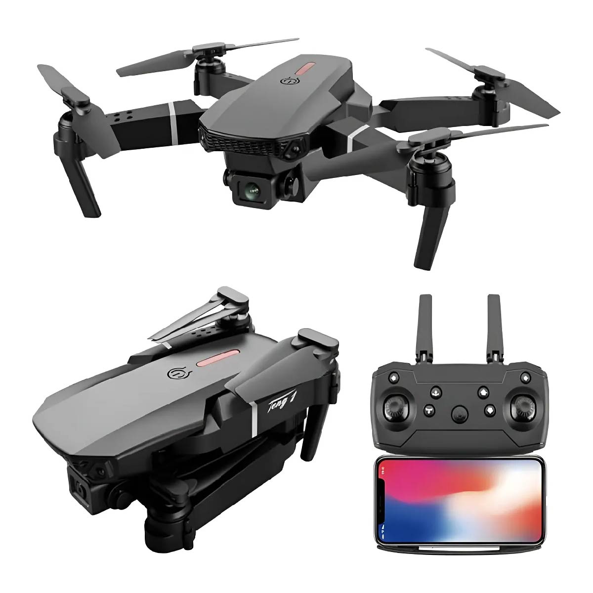 Drone Plegable Hd1080 Wifi Control Remoto+ Bolso Vuelo Smart