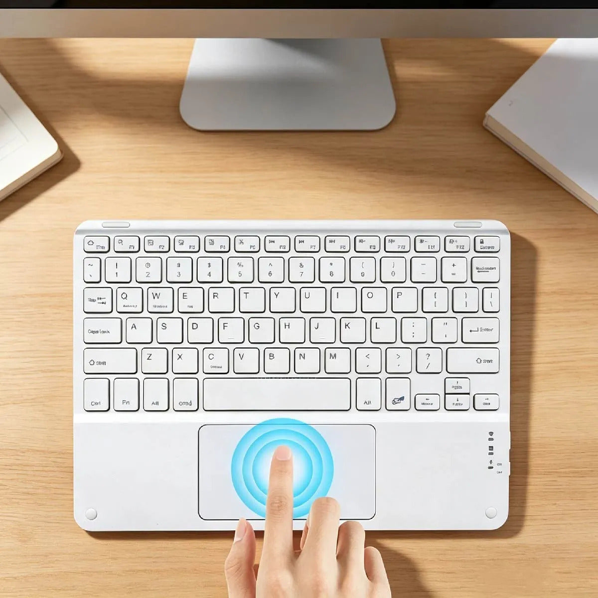 Teclado Bluetooth con touchpad Blanco