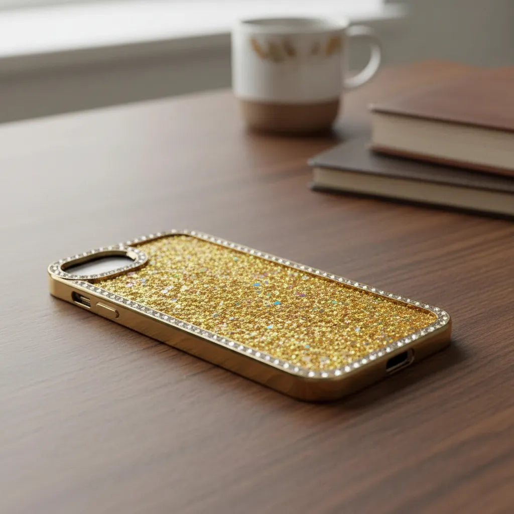 Protector Case Glitter Con Diamantes Para iPhone 16e