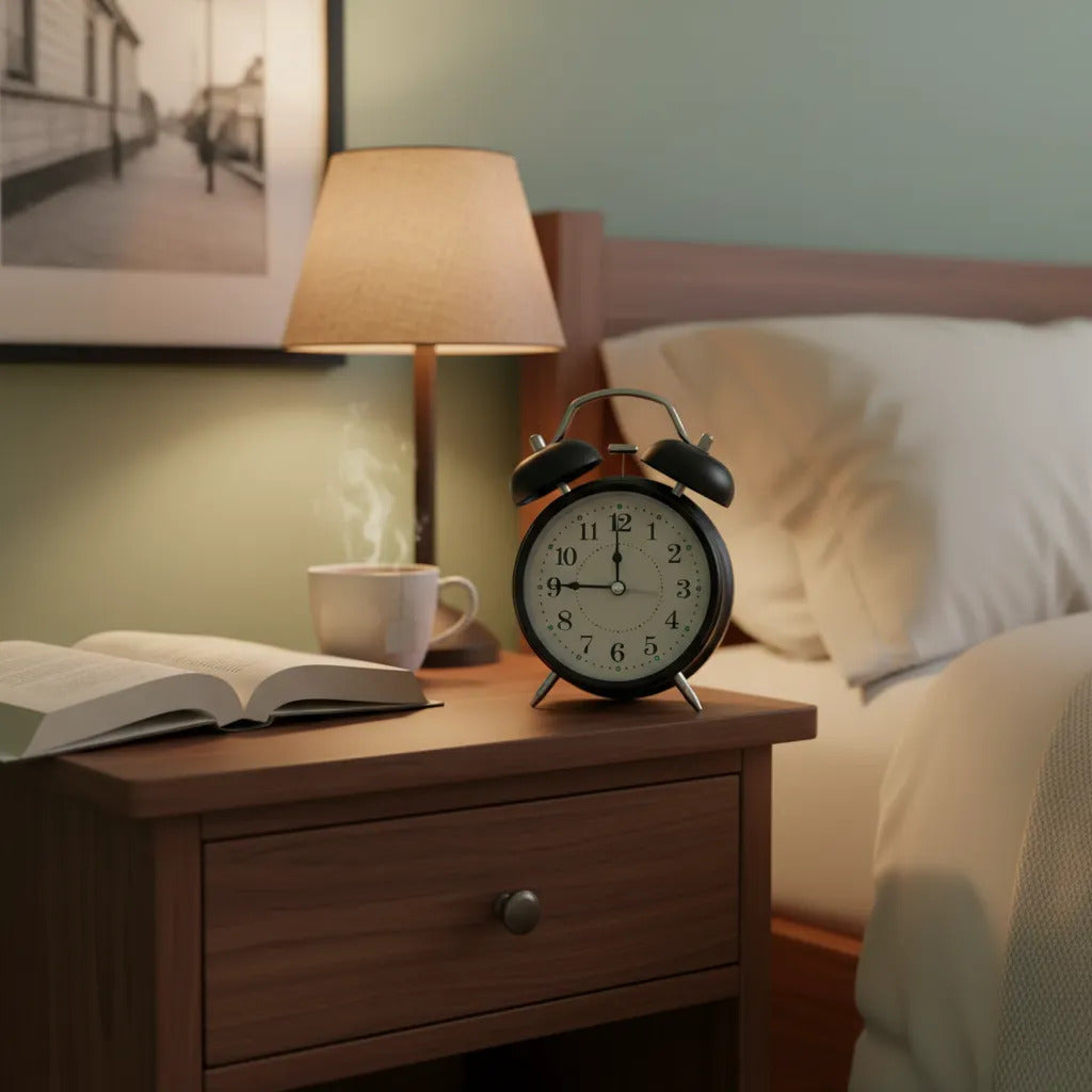 Reloj despertador retro negro