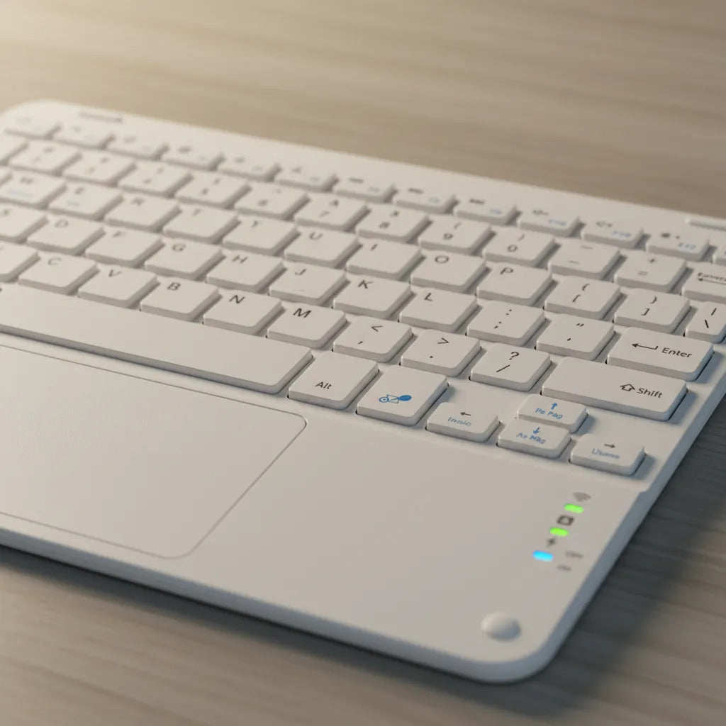 Teclado Bluetooth con touchpad Blanco