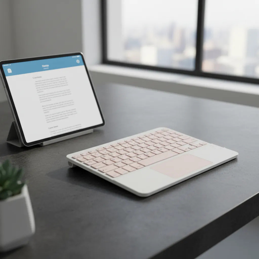 Teclado Bluetooth con touchpad Rosa